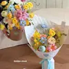 Serie Qianjinmi Día de San Valentín Lindo Dibujo Animado Textura Retro Papel de Regalo Floral de Alta Calidad Materiales Florales