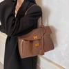 Bolso de gran capacidad para mujer, bolso bandolera informal de hombro, combinable con todo, textura suave de alta calidad, bolso de mano para axilas, 2025