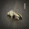 Latón Peces Dorados Antiguos Adornos Vintage Estudio Oficina Escritorio Paisaje Creativo Sólido Decorativo Mascota de Té Artesanía