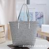 Bolsa de Plástico Trançado Moda Casual Novo Estilo Fresco Cesta de Legumes de Mão Tecida à Mão Grande Capacidade Bolsa de Praia para Feriado
