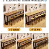 Mesa de bar de madera maciza para el hogar, balcón, pared, mesa estrecha, mesa larga, tienda de té con leche, bar, mesa alta con base y silla, combinación comercial