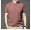 Nueva Camiseta Polo de Manga Corta de Seda Helada para Hombre Camiseta Superior Casual de Gama Alta para Hombre Ropa con Cuello Guofeng Lote
