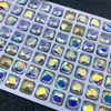 Nuevos Pedrería de Cristal Cuadrado Gordo Irregular de Punta K9 Iridiscente para Arte de Uñas Japonés Pedrería 3D Pedrería de Punta Accesorios de Joyería
