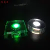 Base de lâmpada LED luminosa colorida de carregamento quadrado atacado artesanato em vidro cristal base de lâmpada de carregamento fabricantes