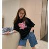 Camiseta de verano para niña manga corta nueva moda marca cartas de amor estilo occidental frito callejero infantil suelta hip hop top ropa