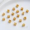 Cor Dourada Fosca 18K Preservação de Cor Fio de Cobre Toray Dupla Face Contas Trevo de Quatro Folhas Contas de Coroa de Telhado Espaçador Acessórios de Contas DIY