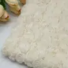 Tejido de malla bordado con cinta de rosas, tejido bordado para vestidos, cheongsams y Hanfu