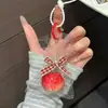 Una Atmósfera de Manzana Nochebuena Bolsa de Manzana Hebilla de Resorte Colgante Llavero Colgante para Coche Colgante Mismo Estilo para Pareja