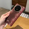 Aplicável para Capa de Celular Honor V5 Nova Tela Dobrável Scepter Vermelho Textura Kevlar Capa Protetora do Eixo Central V3 Textura Fibra de Carbono