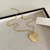 Febre mesmo estilo de metal de alta qualidade colar de amor feminino personalidade retrô simples temperamento all-match colar corrente de clavícula