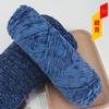 Chenille de veludo dourado médio grosso lã bola chapéu cachecol camisola boneca crochê gancho sapatos diy tecido saco de material