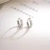 Plata de Ley S925 Chapada en Oro de 18K Superficie Lisa Forma poligonal con facetas Cierres para Aretes para Mujer Estilo Coreano Simples Versátiles para el Uso Diario
