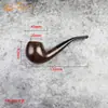 Pipa de Ébano Estilo Mixto Mango Curvo Recto Flauta de 9 mm Flauta de 3 mm Accesorios para Boquillas de Cigarrillo para Hombre