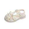 Roupa Exterior para Meninas Estilo Coreano Sandálias Infantis Verão 2025 Novo Estilo Meninas Baotou Recorte Laço Sola Macia Sapatos de Princesa