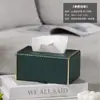 Caja de Pañuelos para Hotel Caja de Pañuelos de Papel de Cuero Caja Creativa de Servilletas para Escritorio de Hotel Caja de Pañuelos para Sala de Conferencias de Negocios Oficina