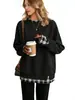Moletom Amazon feminino com blocos de cor e mangas compridas, série com estoque de longo prazo, best-seller de outono/inverno, estilo casual para casais