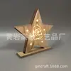 Suministro Nueva Decoración para el Hogar Artesanía de Madera Regalos Festival Fantasma Halloween Forma de Estrella de Cinco Puntas Adornos con Luz LED