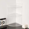 Gabinete triangular transparente de acrílico personalizado para almacenamiento y exhibición de cosméticos, soporte de exhibición simple de acrílico para figuras de caja sorpresa