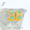 Pulseira de flor de quatro pétalas cravejada com diamantes azuis, mesmo estilo da Loja Puzo Gold, para mulheres, luxo leve com sensação de alta qualidade, realça o tom da pele, um presente para namorada