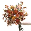 Flores Artificiais, Buquês de Flores Artificiais, Decorações para Sala de Estar, Enfeites de Mesa, Decoração para Casa, Flores Artificiais Estilo Chinês Vintage, Arranjos em Vasos, Estilo Wabi-Sabi