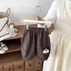 Conjunto de Ropa para Niños y Niñas 2026 Otoño Bebé Perro de Boca Grande Lindo Sudadera Pantalones Jogger de Patchwork a Cuadros Conjunto de Dos Piezas