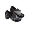 Zapatos de Tacón Alto Estilo Francés Estilo Británico Negro para Mujer 2026 Nuevo Verano Tacón Grueso Slip-On Mary Jane Zapatos de Piel