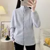 Chaqueta de forro polar para mujer para otoño e invierno, sudadera de forro polar cálida y a prueba de viento, capa interior de tejido de forro polar