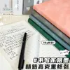 Caderno A5 capa de couro, modelo novo, planner simples estilo ins para estudantes, bloco de notas tamanho grande para estudantes universitários