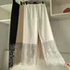Leggings De Rong com Renda Anti-Exposição, Cheongsam, Verão, Outono, Inverno Feminino Nove Pontos, Sete Pontos Hanfu, Roupa Íntima Mamian, Calça Térmica
