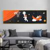 Pintura decorativa de astronauta para dormitorio nórdico moderno, pintura colgante para habitación infantil, pintura para mesita de noche de niño, pintura mural creativa de luna para sala de estar