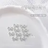 Joyería Metálica para Uñas con Forma de Moño Corbata de Moño Cinta Oro Plata Blanco Aleación K Accesorios para Uñas 10 Piezas