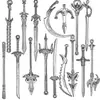 YuenZ 16 nuevo DIY aleación joyería arma arma espada combinación llavero artesanía metálica U081