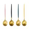 Talher de mesa ocidental Ward Português colher de aço inoxidável criativa doméstica colher de sobremesa com cabo longo colher de café colher
