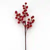 Fruta de Azevinho com 3 Pontas, Fruta da Sorte, Fruta Vermelha, Bola Vermelha, Decoração de Balde da Sorte, Fruta de Véspera de Ano Novo, Comprimento Total do Casamento 38cm