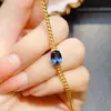 Atacado de Fábrica Popular Pulseira de Topázio Natural Prata S925 Incrustada Pedra Principal 6*8 Joias de Luxo Venda Direta da Fábrica