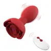 Collar con Anillo de Rosa Vibratorio, Huevo Vibratorio, Tapón Anal, Vibrador, Juguetes de Coqueteo para Parejas, Productos para Adultos