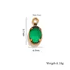 Colgante pequeño de acero inoxidable, cristal de diamante de cristal de óvalo colorido, accesorio de joyería para pulsera DIY de un solo agujero al por mayor