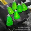 Colgante de crisoprasa verde hielo de alta calidad, bañado en plata con diamantes, amuleto de Buda con cierre de paz, colgante de jadeíta, suministro al por mayor para transmisión en vivo