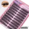 Pestañas Postizas Segmentadas Naturales, Estilo Cola de Pez Cat-Eye Fox, Estilo Cola de Pez para Maquillaje Natural Diario, Rizos de Cabello de Hada, Estilo Natural