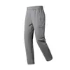 Pantalones ligeros para hombre para exteriores, pantalones de senderismo de nailon de alta elasticidad de secado rápido con múltiples bolsillos con cremallera, pantalones casuales de trabajo de pierna recta