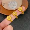 Tienda de oro con accesorios de oro para hacer tú mismo colgante de flor pequeña de oro cepillado diamante pulido pulsera de flor de ciruelo de alto diseño accesorios para collar