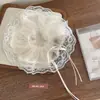 Goma para el pelo de Malla con Encaje Negra y Blanca Lazo de Encaje Hecho a Mano Estilo Ballet Cinta para el Pelo Accesorio Elástico para el Pelo