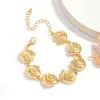 Conjunto de Pulsera y Aretes Sencillos de Concha Transfronterizo, Aretes de Botón en Espiral Estilo Cotidiano, Pulsera Estilo Ins para Mujer