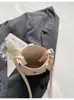 Bolsa de Celular Simples com Padrão de Lichia, Série de Cores Macaron Casual Estilo Coreano para Mulheres, Versátil e Estilosa para o Dia a Dia, Bolsa de Ombro tipo Saco
