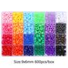 Caja de 24 cuentas de cubo de 9 x 6 mm, juego de accesorios para pulseras, collares y joyas, hecha a mano, ideal para combinar.