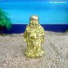 Bolsa de tela dorada de gran barriga monje Buda Maitreya boca sonriente siempre abierta mesa de arena psicológica herramienta de arena juguete juego lote cero y
