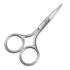 Tijeras de Belleza de Acero Inoxidable de Moda al por Mayor, Tijeras Curvas para Cejas y Pestañas, Tijeras de Belleza Rectas Compactas para Cejas