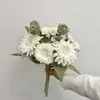 Ramo de Peluche Girasol Simulado Transfronterizo Decoración Floral Falsa para Mesa de Comedor Girasol de Doble Pétalo Venta al por Mayor