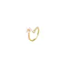 Anillo de Dedo Índice de Flor de Zirconia y Perla Estilo Coreano y Japonés, Nuevo Diseño de Cruz de Moda, Joyería Única de Anillo Abierto para Mujeres