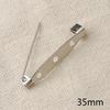 Accesorios para el cabello DIY Broche de imperdible plateado simple Material de pasta hecho a mano 25/35/45 mm